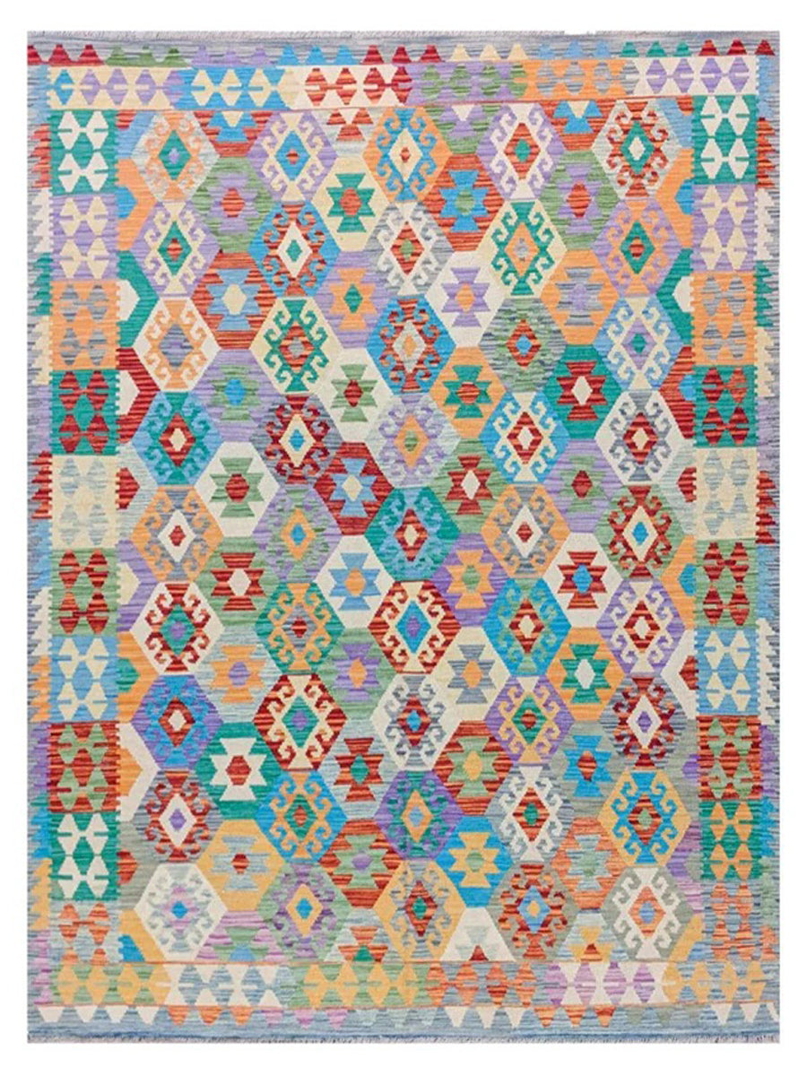 Maimana Afghanistan Kilim Rug - 284 x 203 cm - Handmade