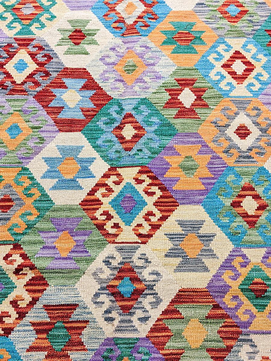 Maimana Afghanistan Kilim Rug - 284 x 203 cm - Handmade