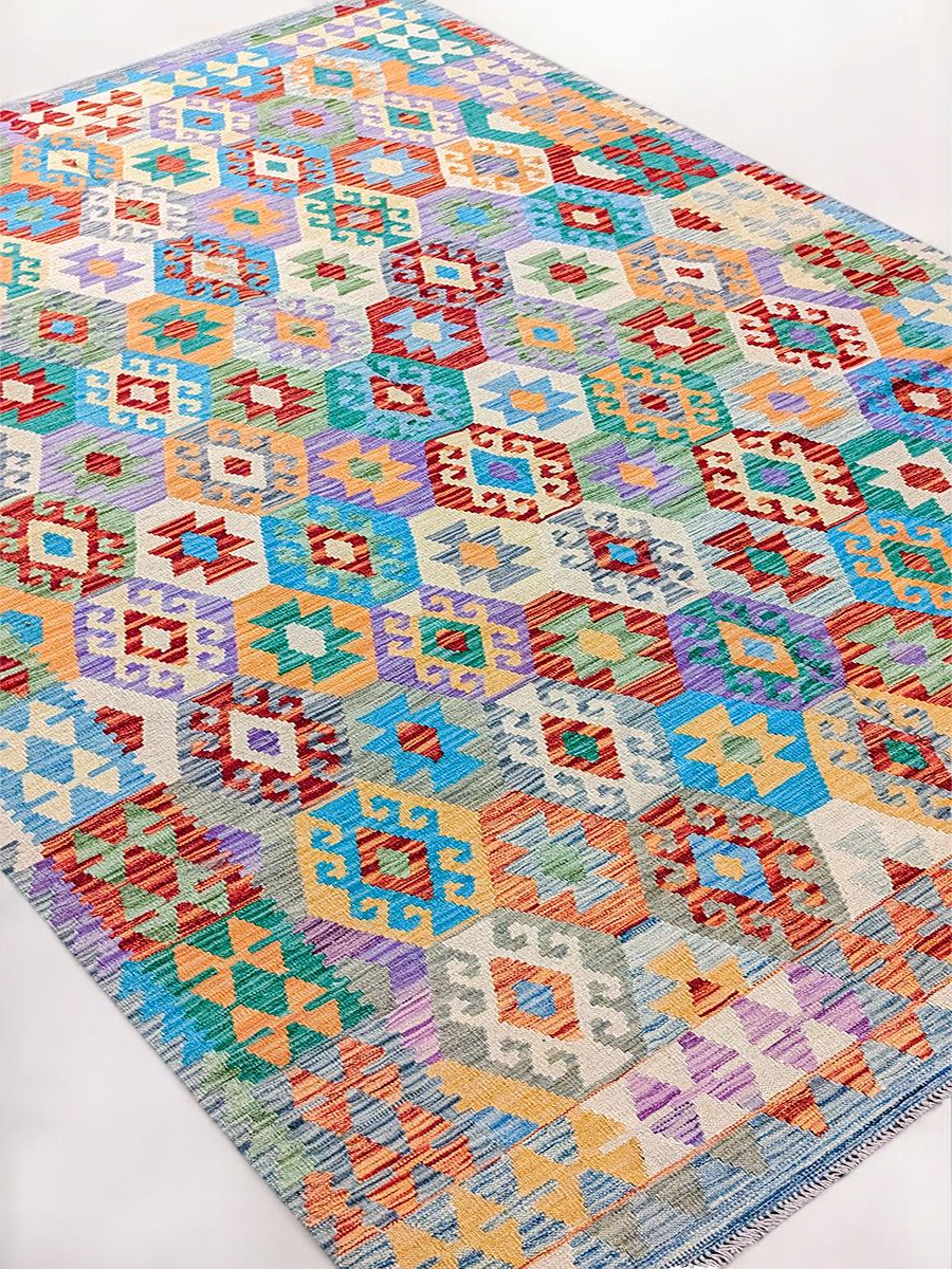 Maimana Afghanistan Kilim Rug - 284 x 203 cm - Handmade