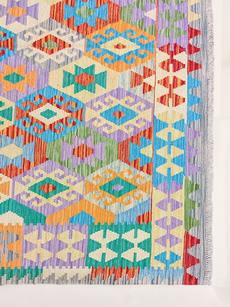 Maimana Afghanistan Kilim Rug - 284 x 203 cm - Handmade