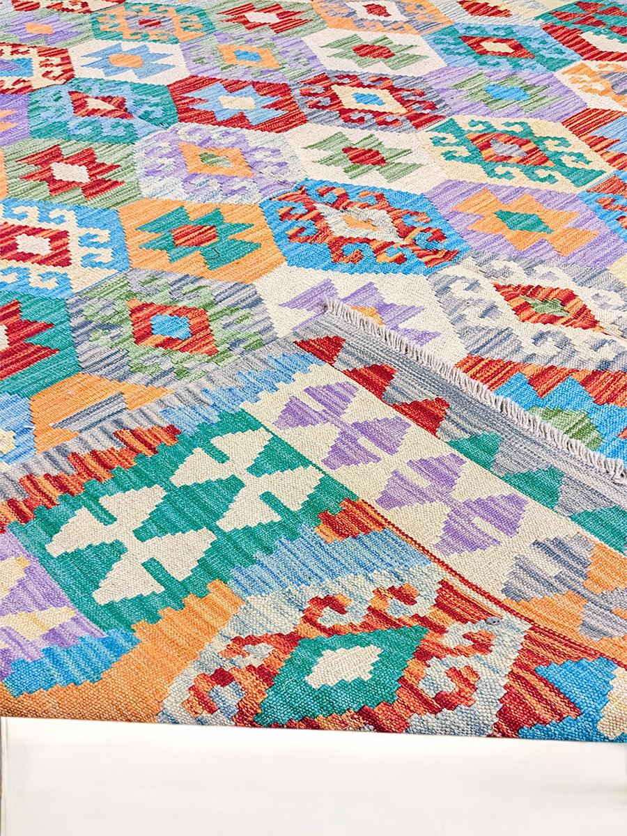 Maimana Afghanistan Kilim Rug - 284 x 203 cm - Handmade