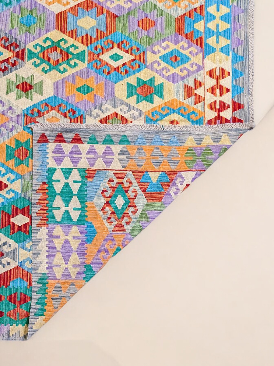 Maimana Afghanistan Kilim Rug - 284 x 203 cm - Handmade