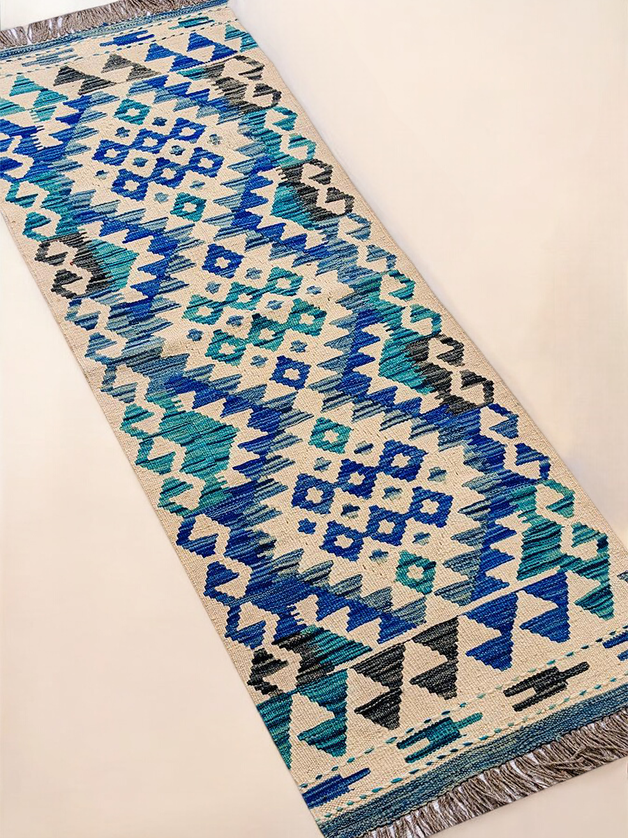 Maimana Afghanistan Kilim Rug - 150 x 53 cm - Handmade