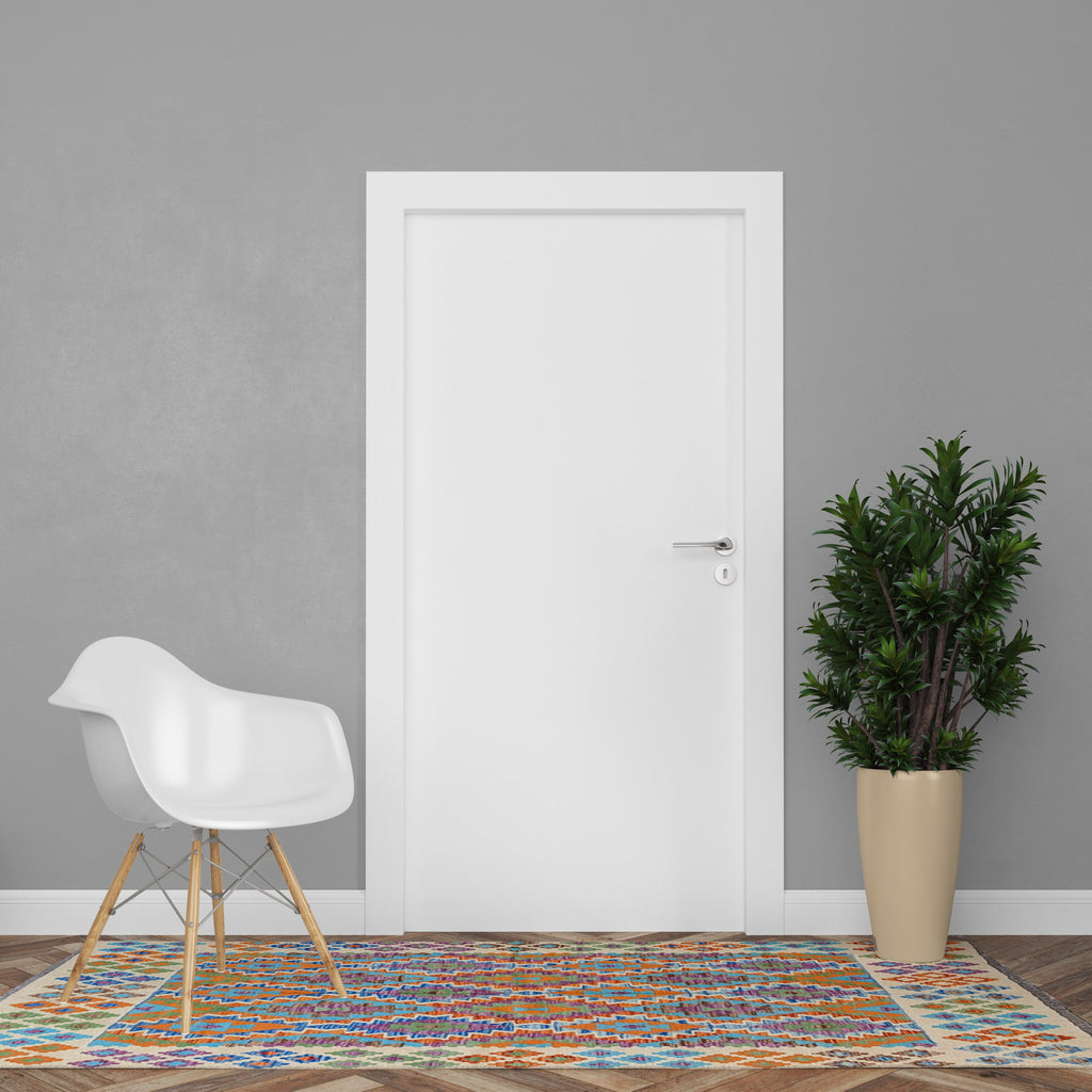 Maimana Afghanistan Kilim Rug - 193 x 157 cm - Handmade