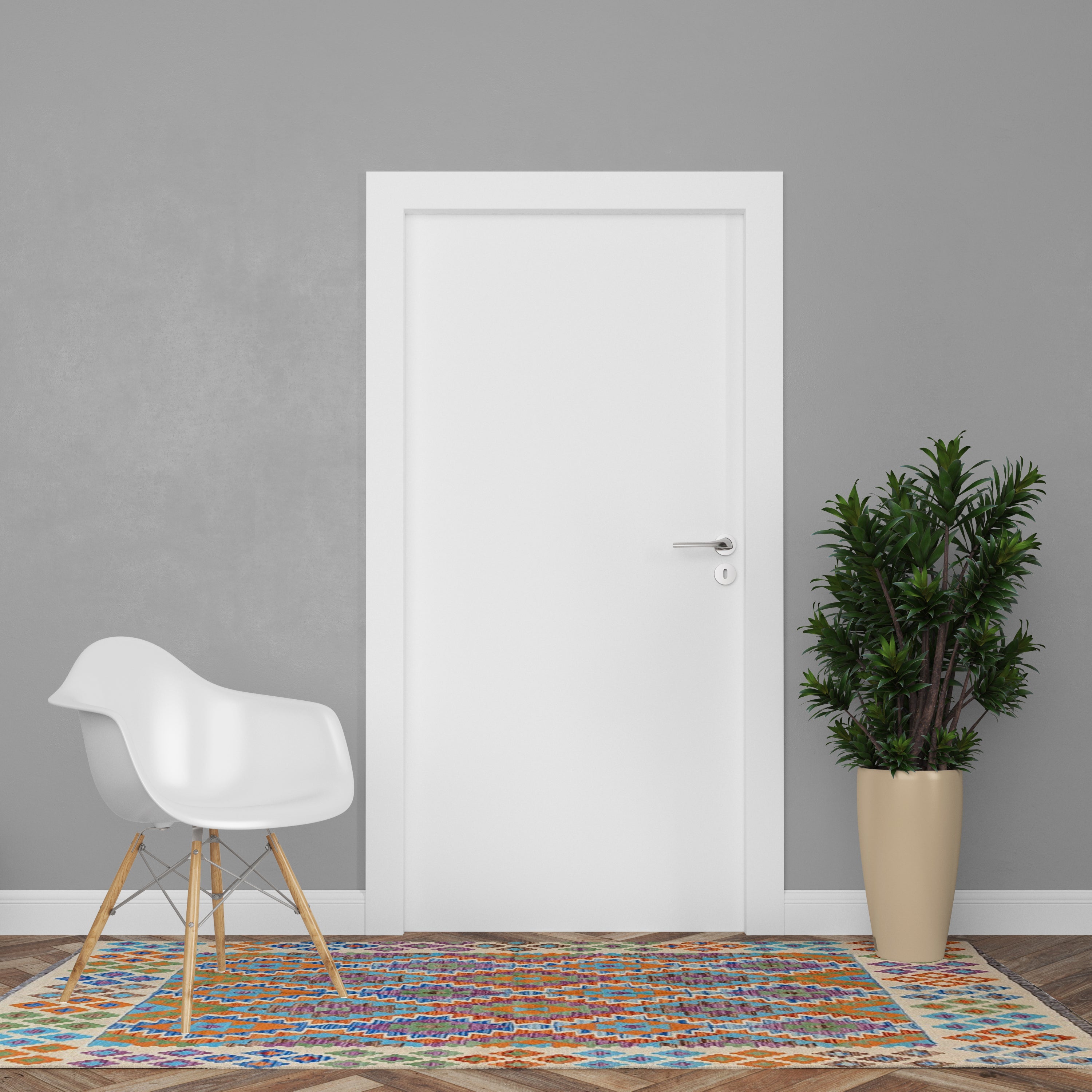 Maimana Afghanistan Kilim Rug - 193 x 157 cm - Handmade