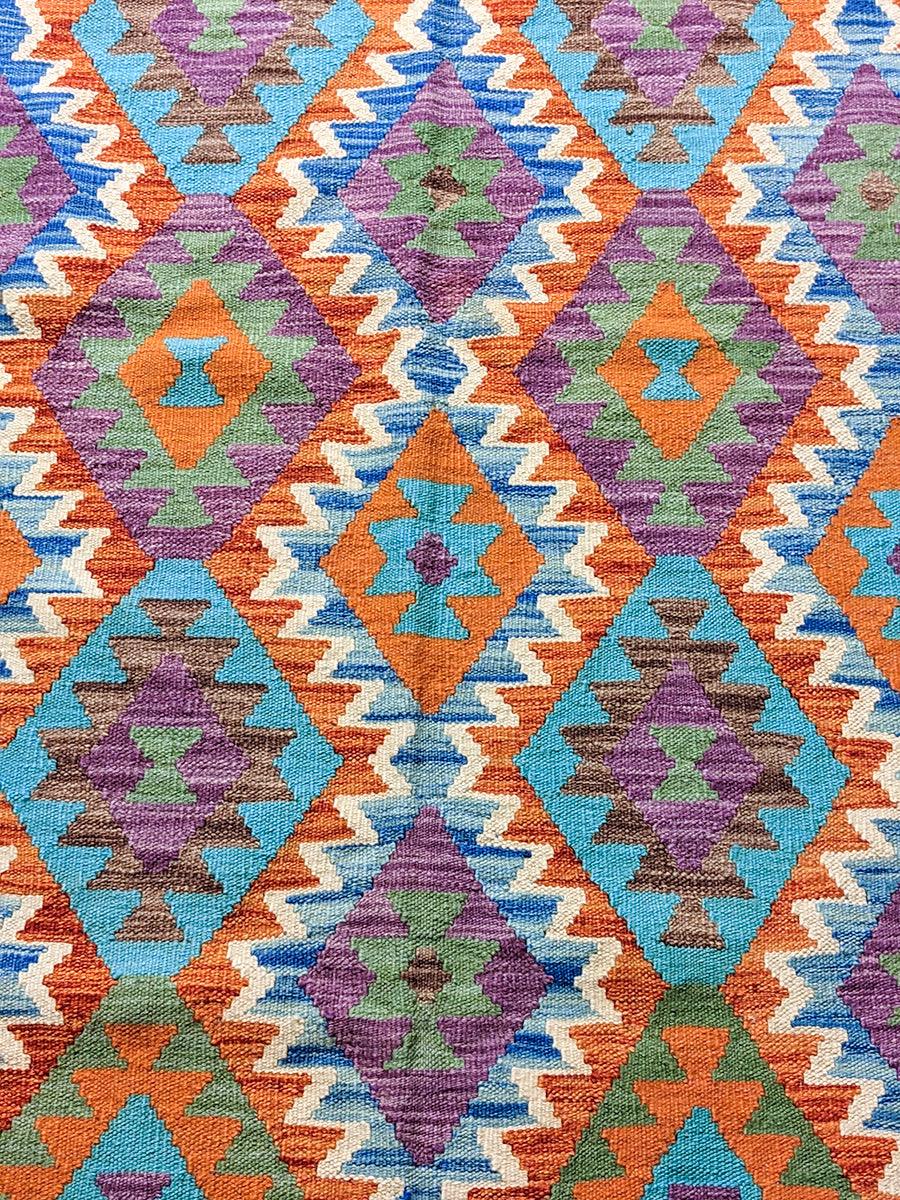 Maimana Afghanistan Kilim Rug - 193 x 157 cm - Handmade