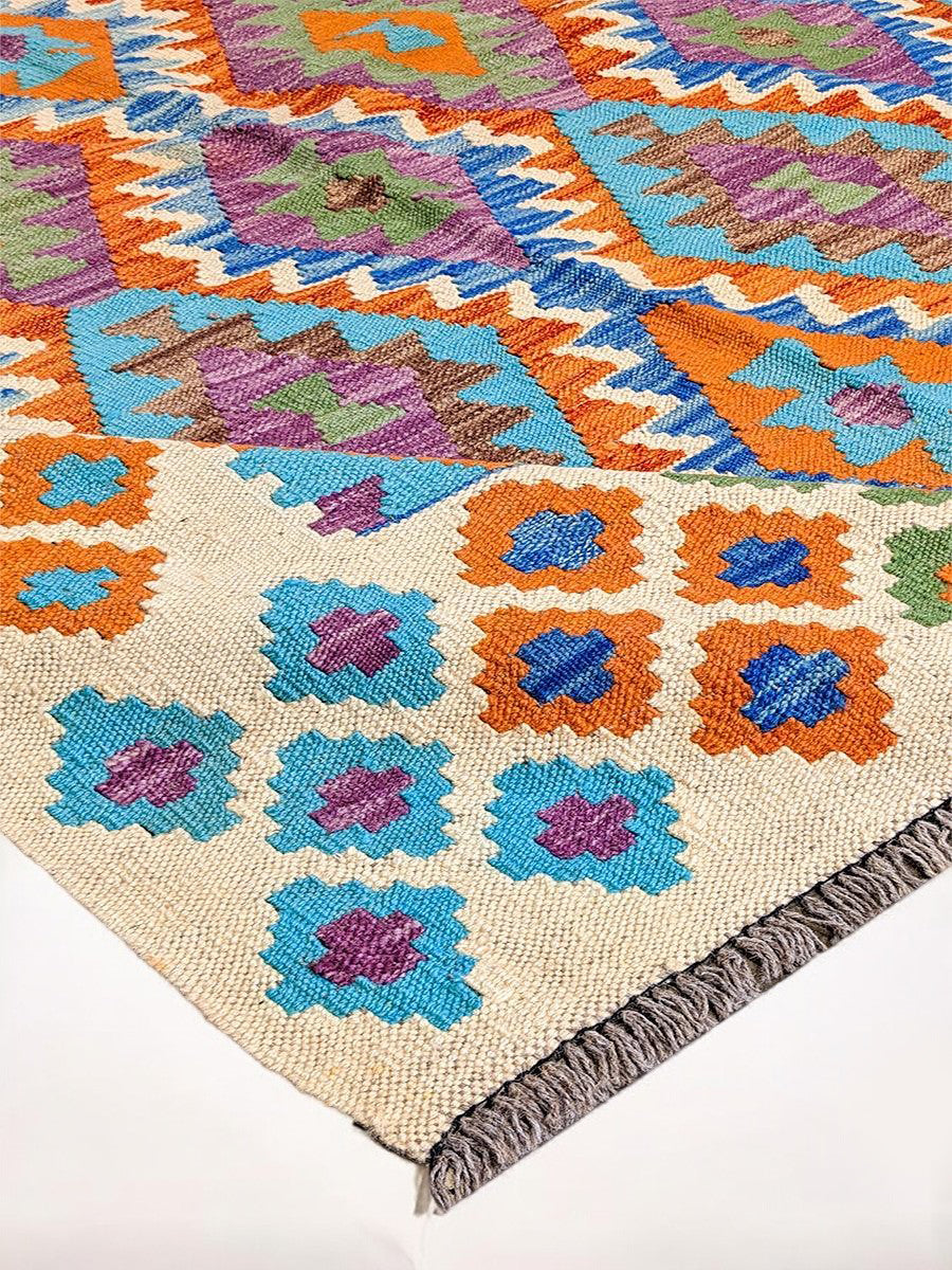 Maimana Afghanistan Kilim Rug - 193 x 157 cm - Handmade