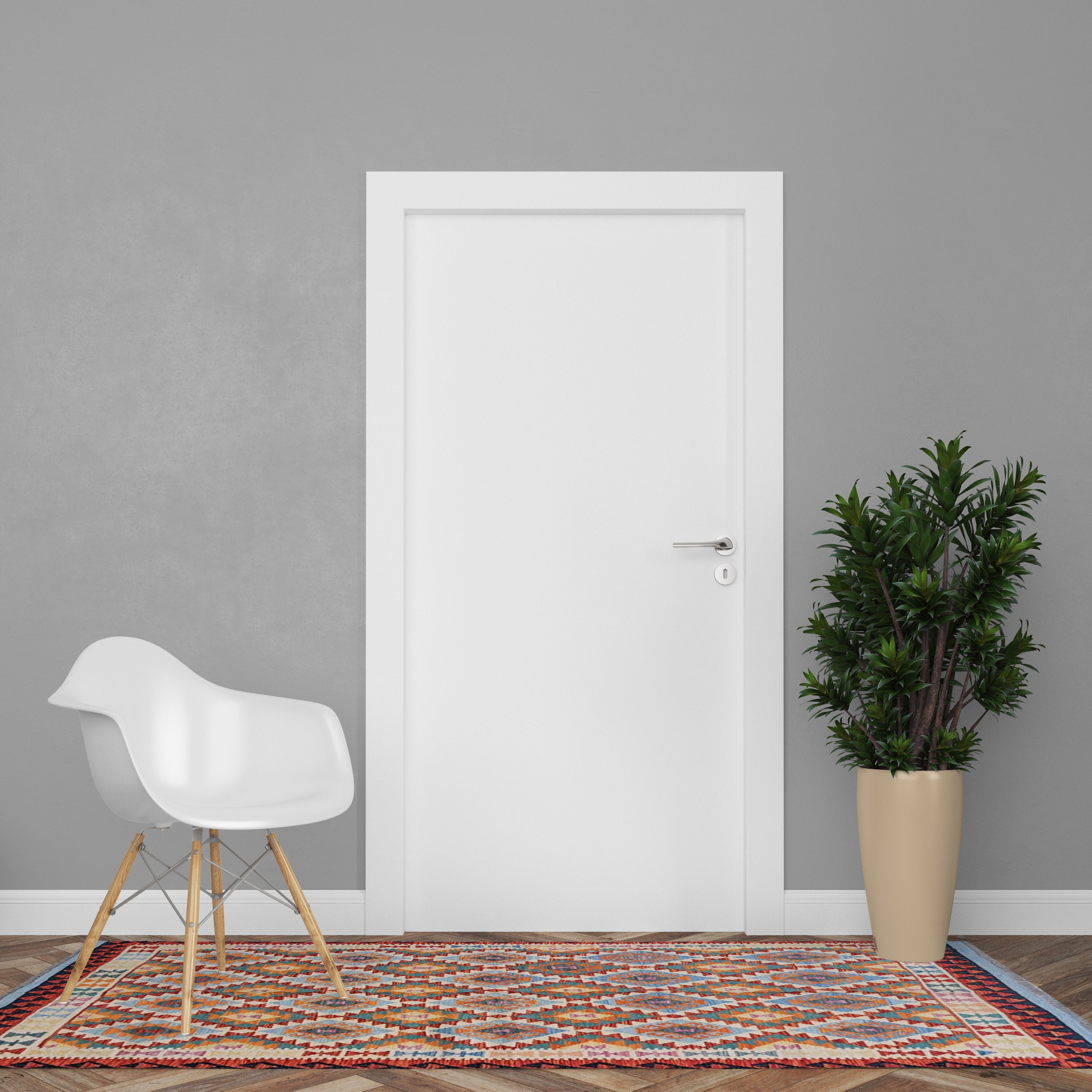 Maimana Afghanistan Kilim Rug - 196 x 152 cm - Handmade