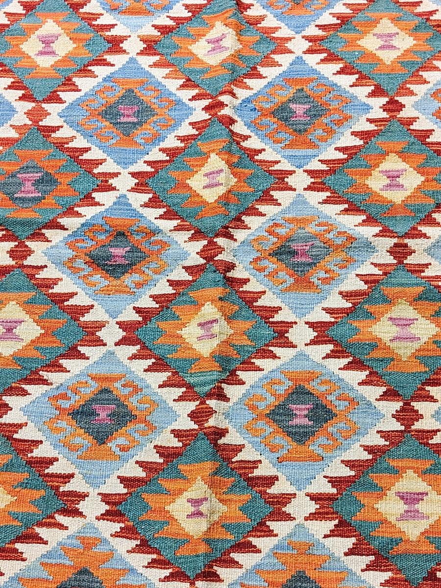 Maimana Afghanistan Kilim Rug - 196 x 152 cm - Handmade