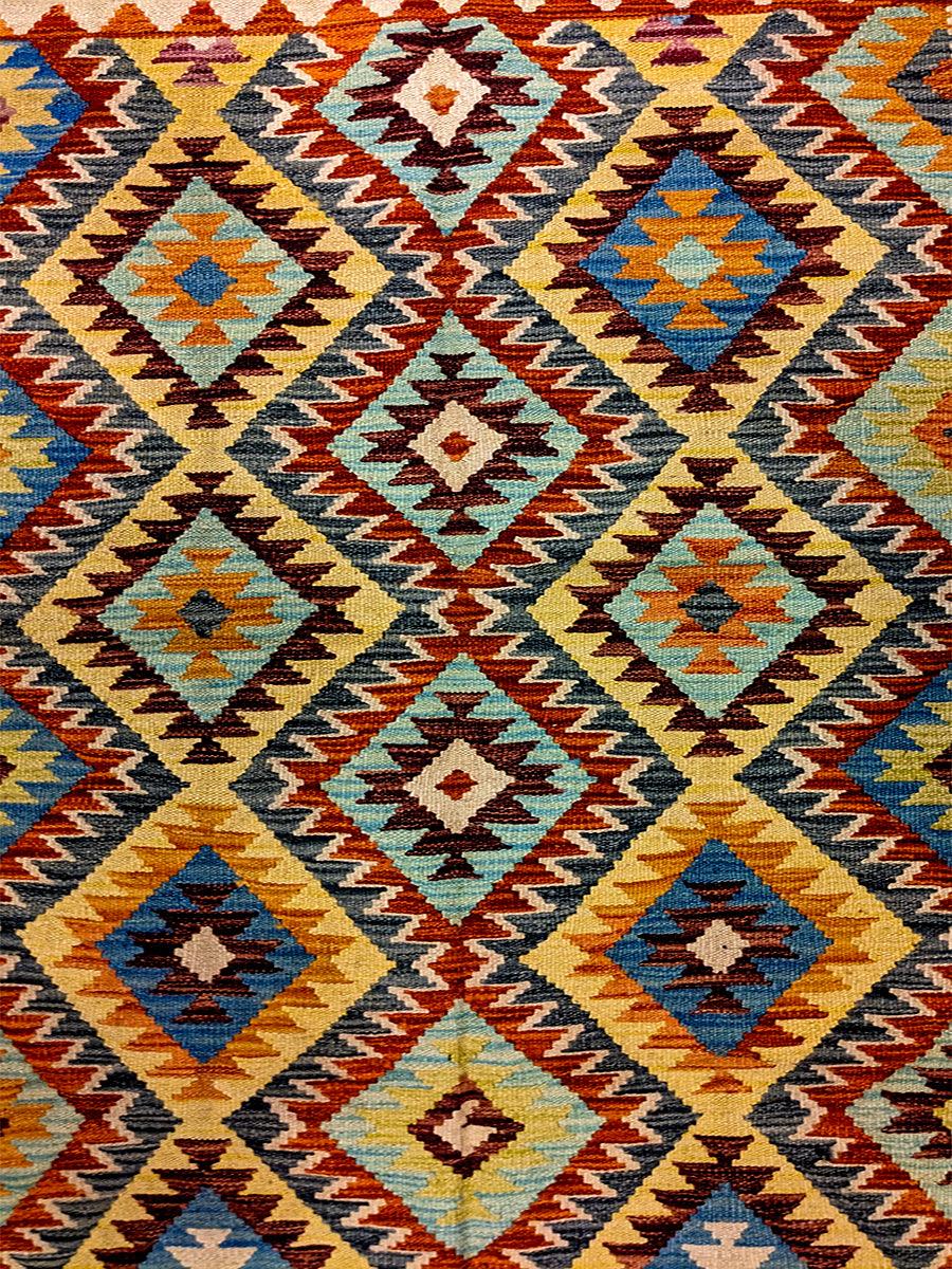 Maimana Afghanistan Kilim Rug - 193 x 142 cm - Handmade