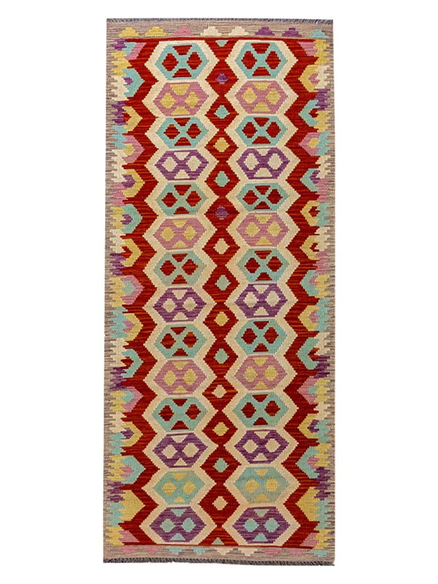 Maimana Afghanistan Kilim Rug - 287 x 81 cm - Handmade