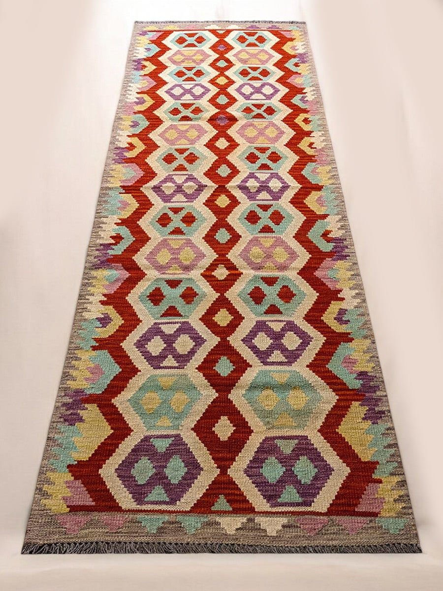 Maimana Afghanistan Kilim Rug - 287 x 81 cm - Handmade