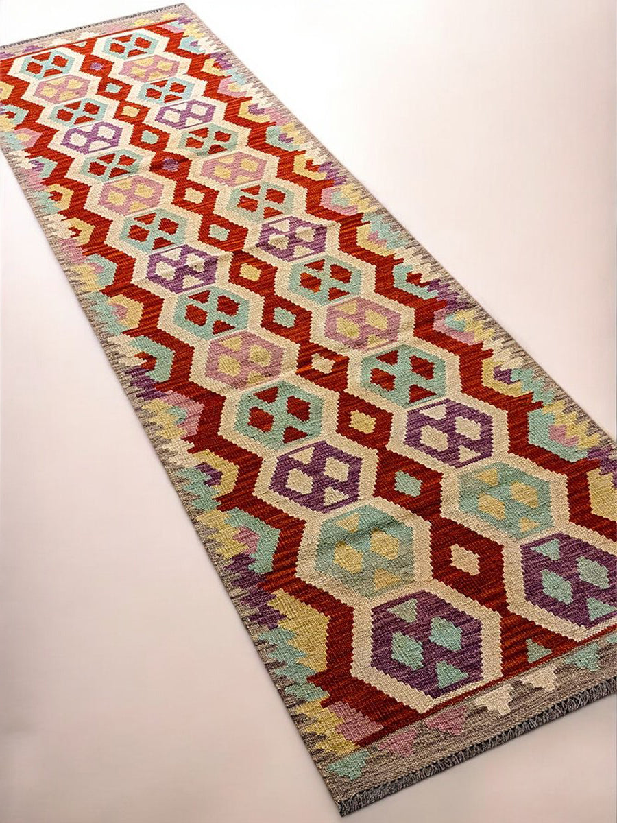 Maimana Afghanistan Kilim Rug - 287 x 81 cm - Handmade