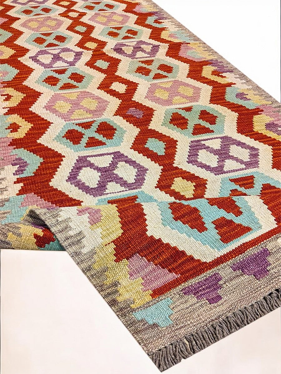 Maimana Afghanistan Kilim Rug - 287 x 81 cm - Handmade