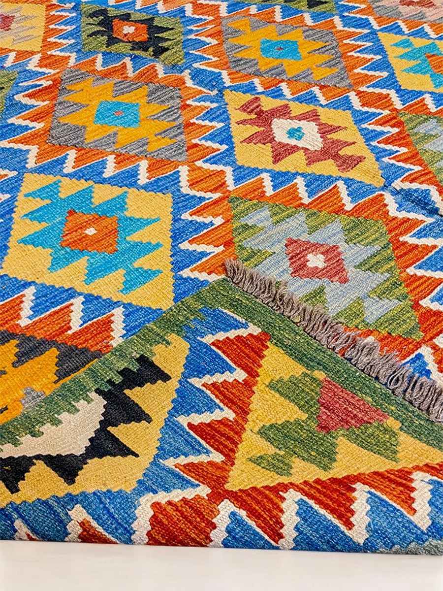 Maimana Afghanistan Kilim Rug - 208 x 150 cm - Handmade