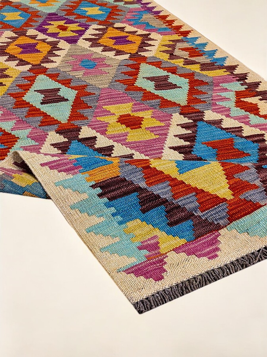 Maimana Afghanistan Kilim Rug - 290 x 79 cm - Handmade
