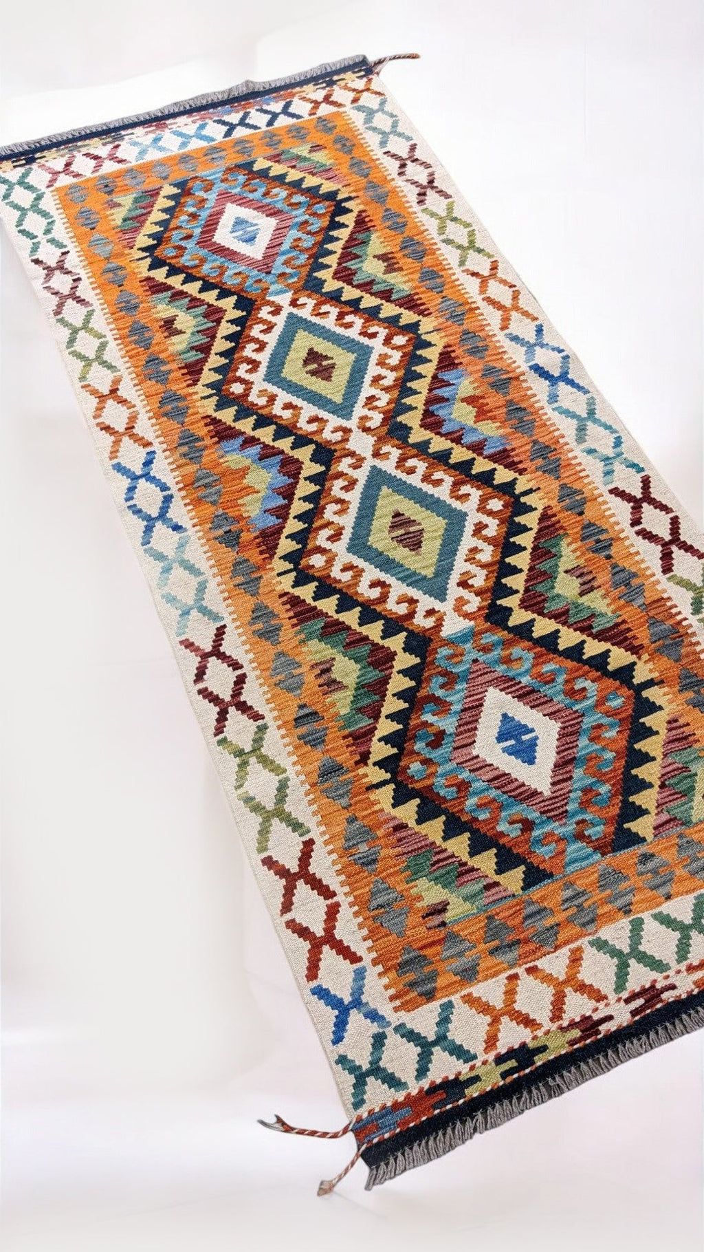 Maimana Afghanistan Kilim Rug - 188 x 86 cm - Handmade