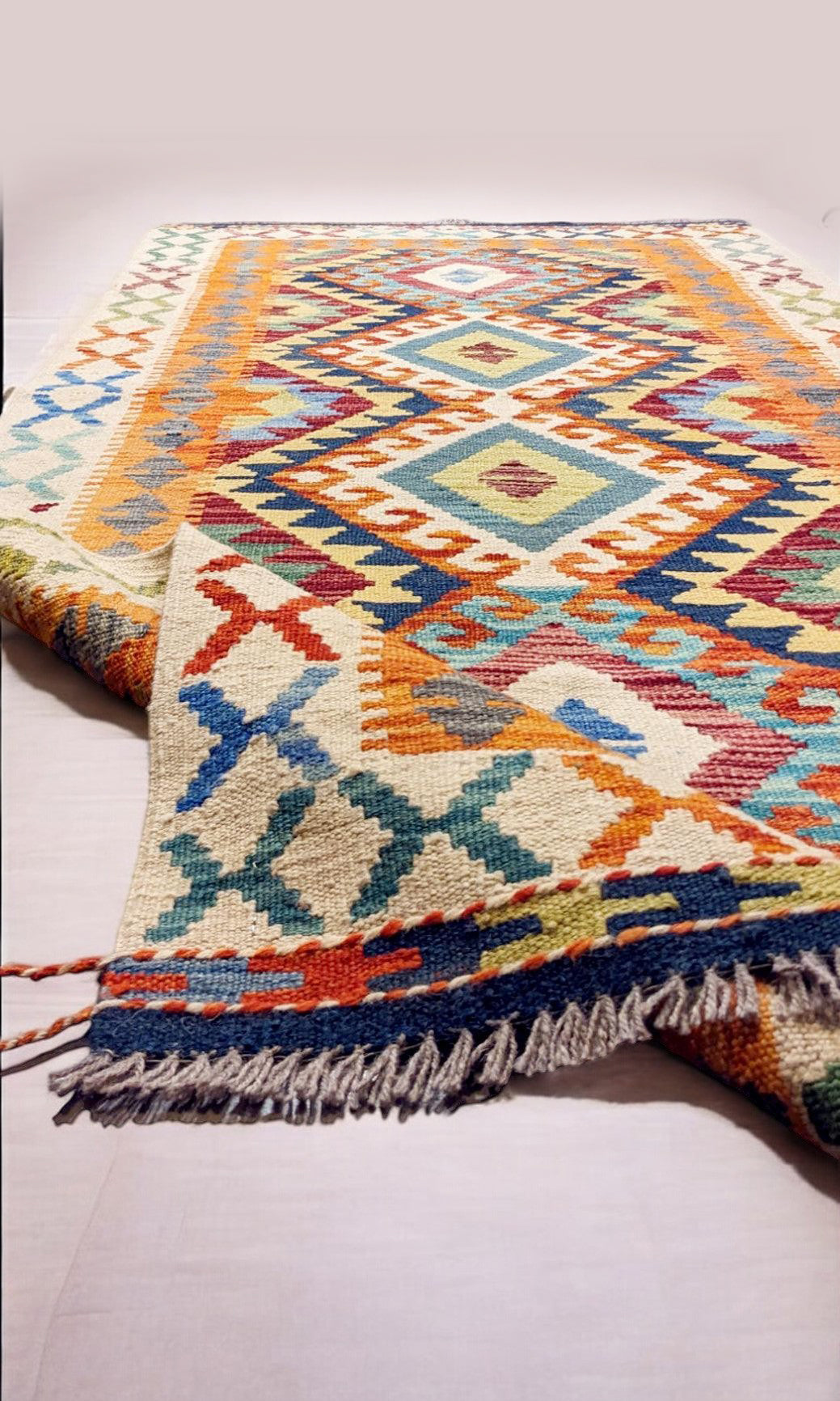 Maimana Afghanistan Kilim Rug - 188 x 86 cm - Handmade