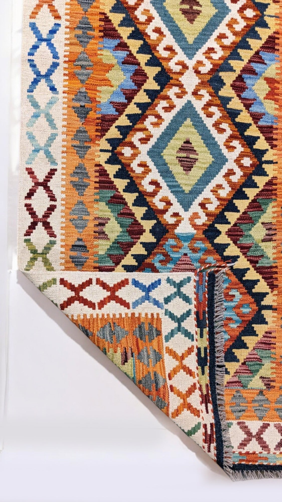 Maimana Afghanistan Kilim Rug - 188 x 86 cm - Handmade