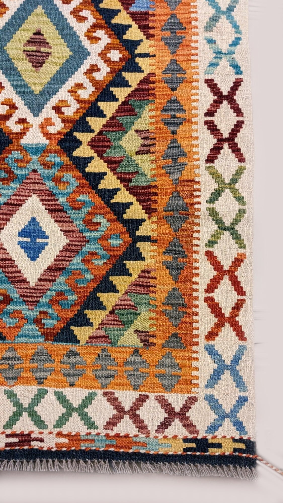 Maimana Afghanistan Kilim Rug - 188 x 86 cm - Handmade