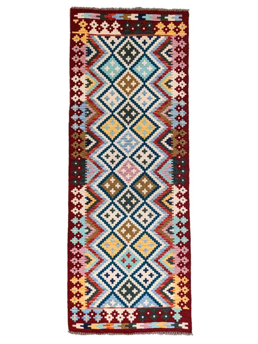 Maimana Afghanistan Kilim Rug - 196 x 79 cm - Handmade