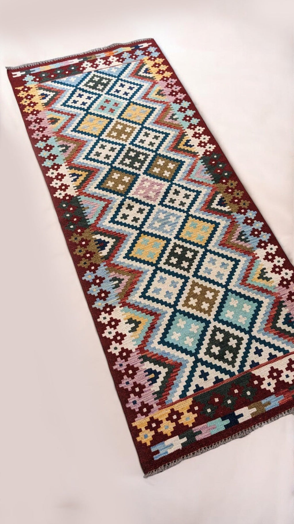 Maimana Afghanistan Kilim Rug - 196 x 79 cm - Handmade