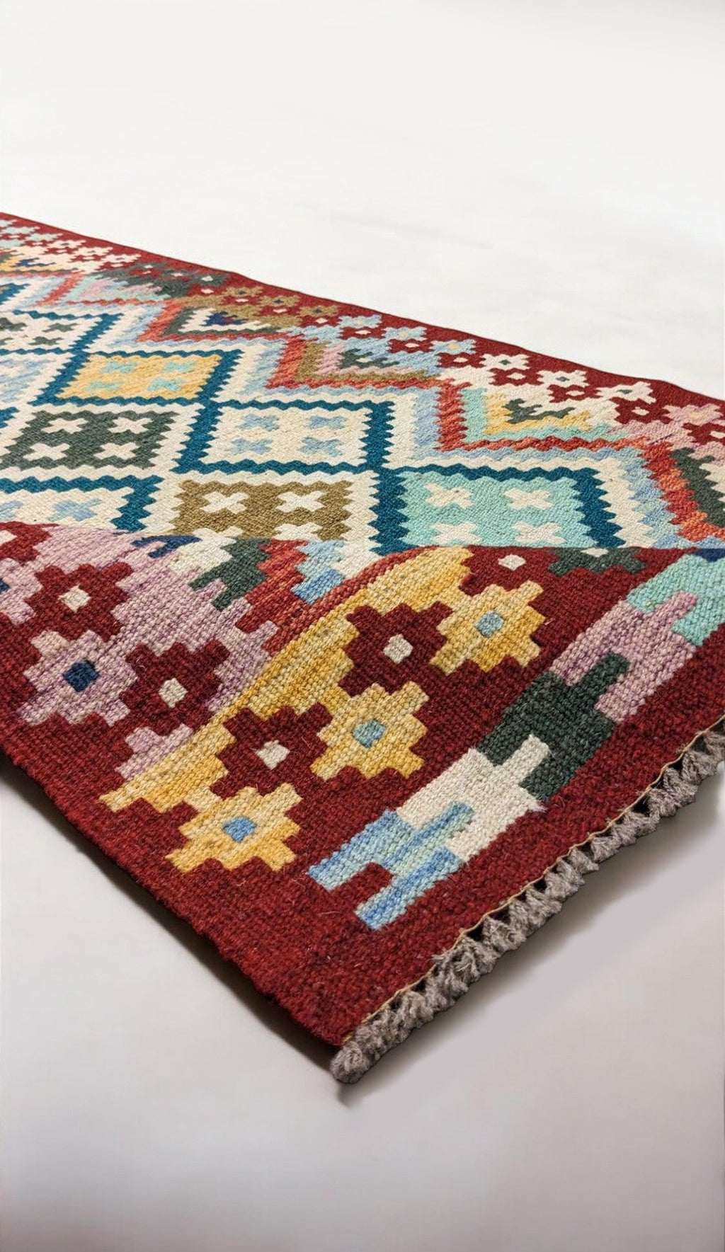 Maimana Afghanistan Kilim Rug - 196 x 79 cm - Handmade