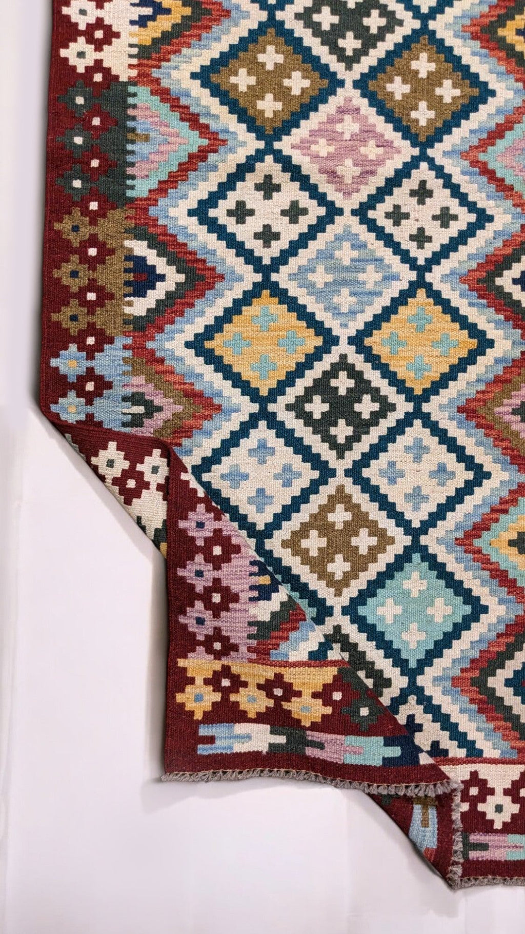 Maimana Afghanistan Kilim Rug - 196 x 79 cm - Handmade