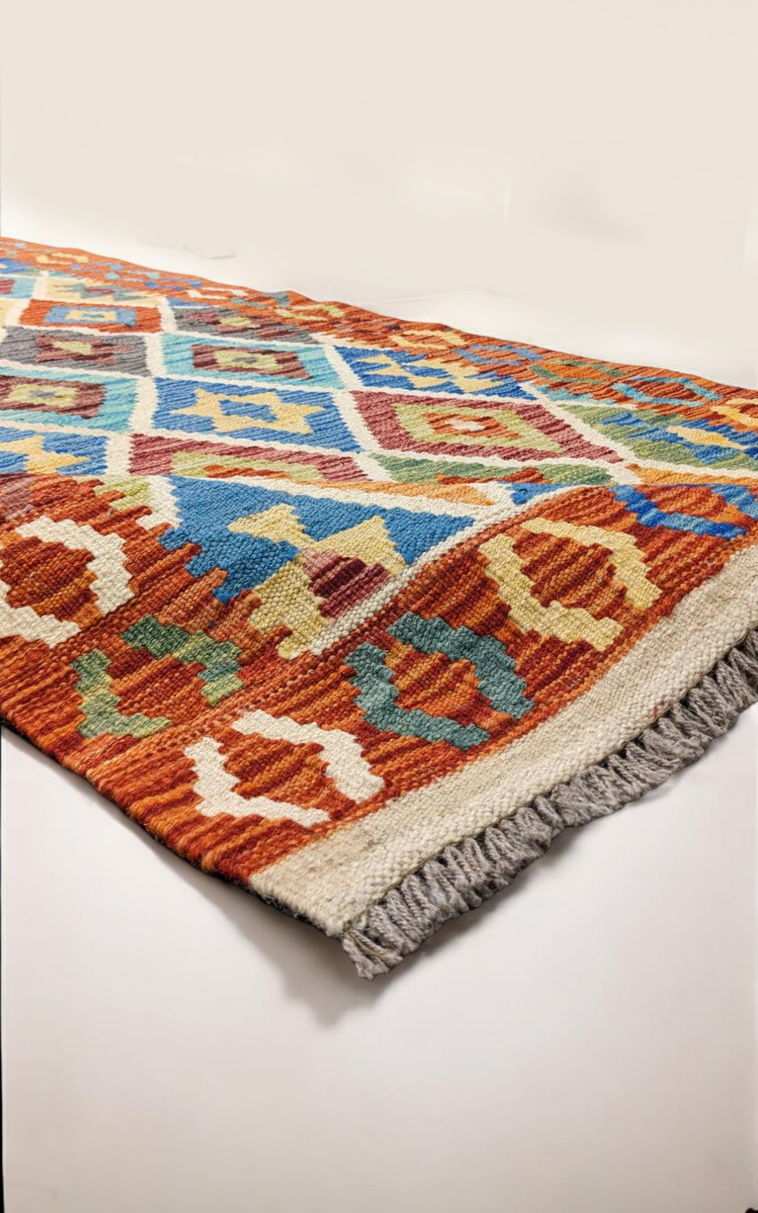 Maimana Afghanistan Kilim Rug - 201 x 89 cm - Handmade