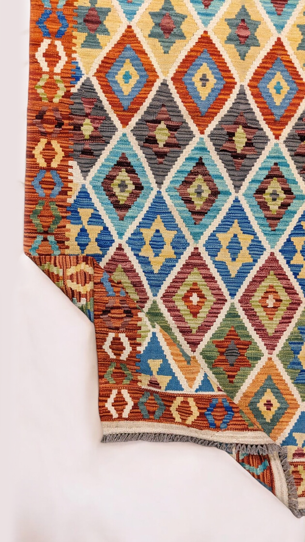 Maimana Afghanistan Kilim Rug - 201 x 89 cm - Handmade