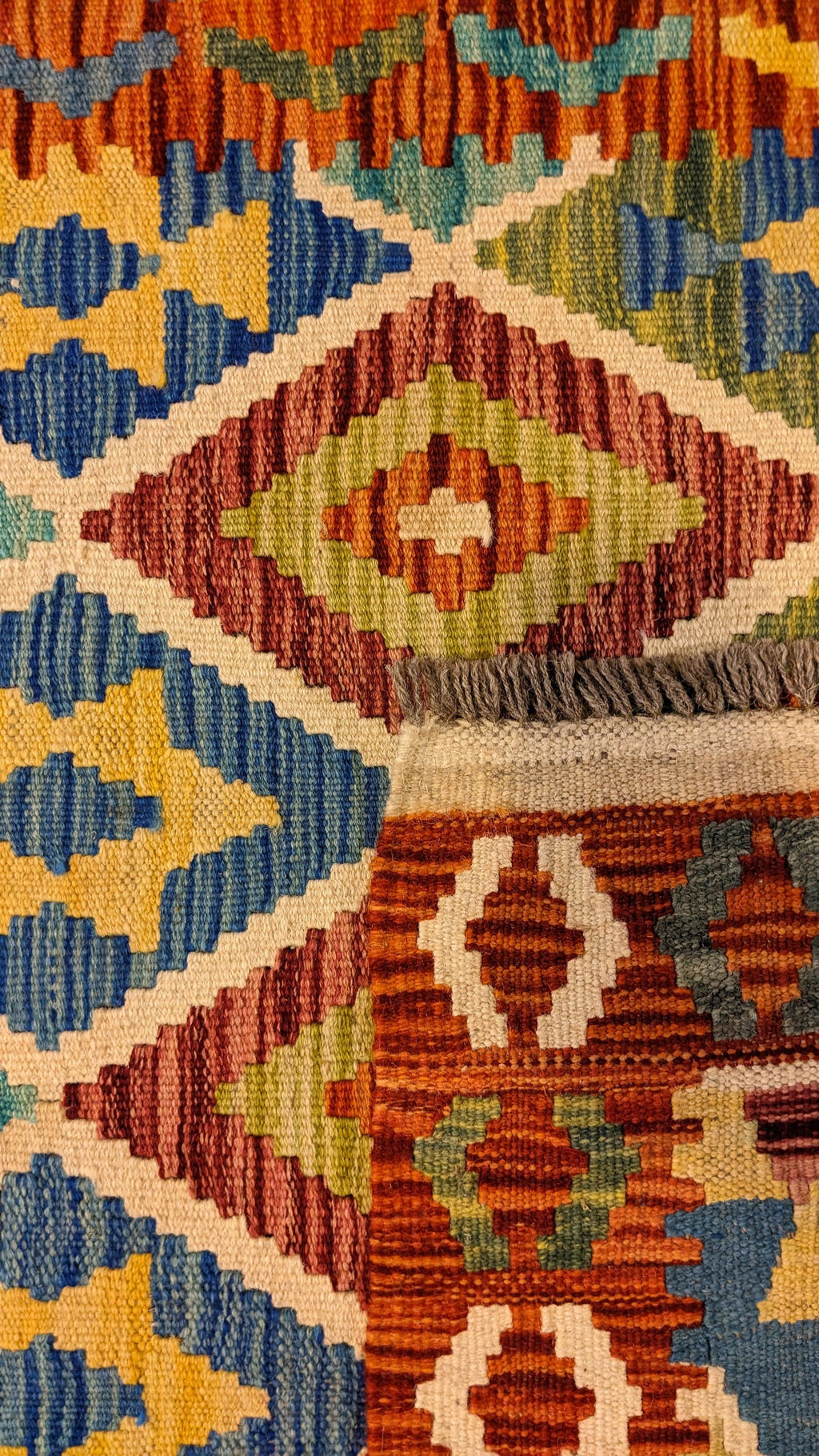 Maimana Afghanistan Kilim Rug - 201 x 89 cm - Handmade