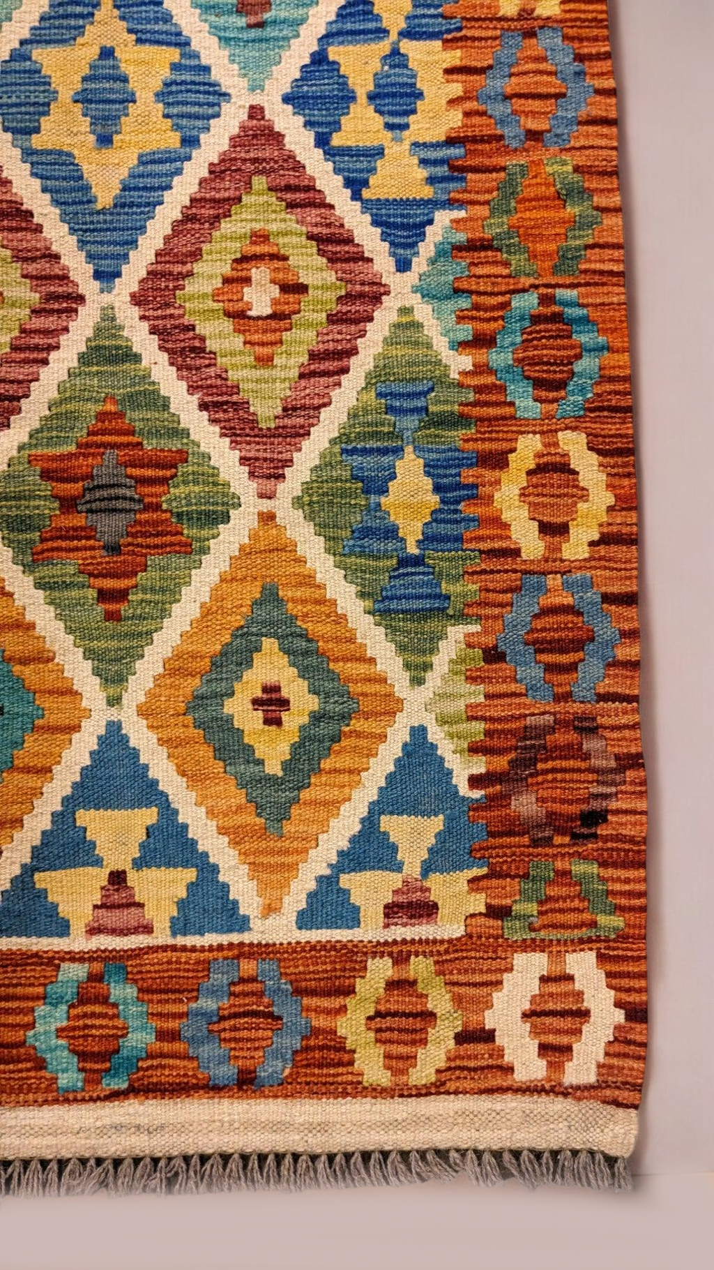 Maimana Afghanistan Kilim Rug - 201 x 89 cm - Handmade