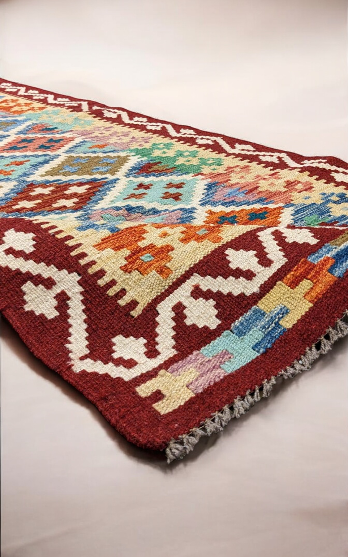Maimana Afghanistan Kilim Rug - 206 x 84 cm - Handmade
