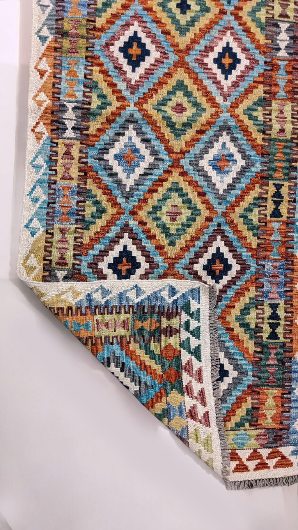 Maimana Afghanistan Kilim Rug - 206 x 79 cm - Handmade