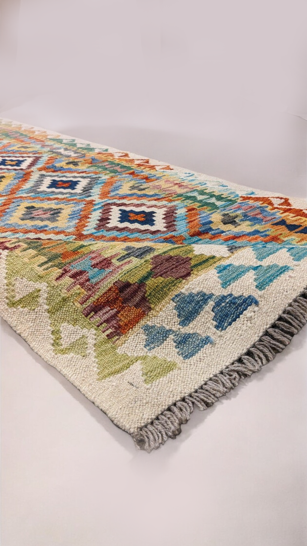 Maimana Afghanistan Kilim Rug - 193 x 84 cm - Handmade