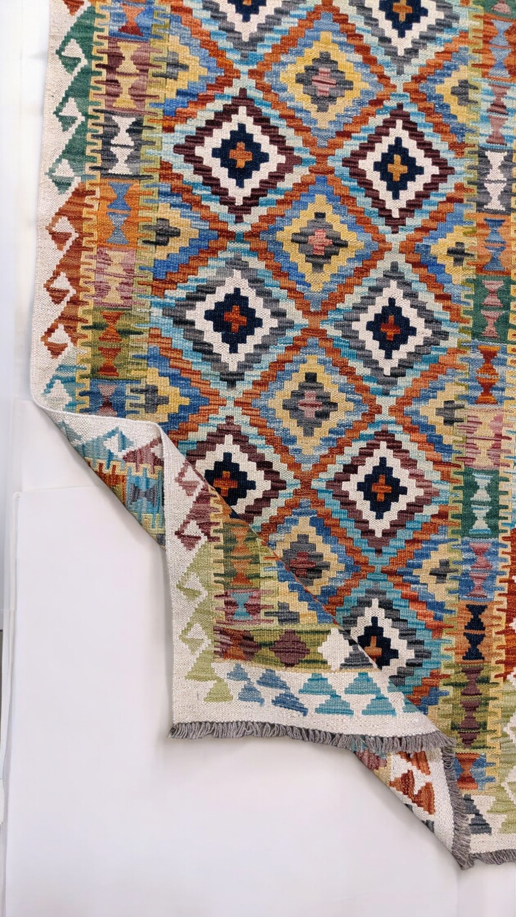 Maimana Afghanistan Kilim Rug - 193 x 84 cm - Handmade