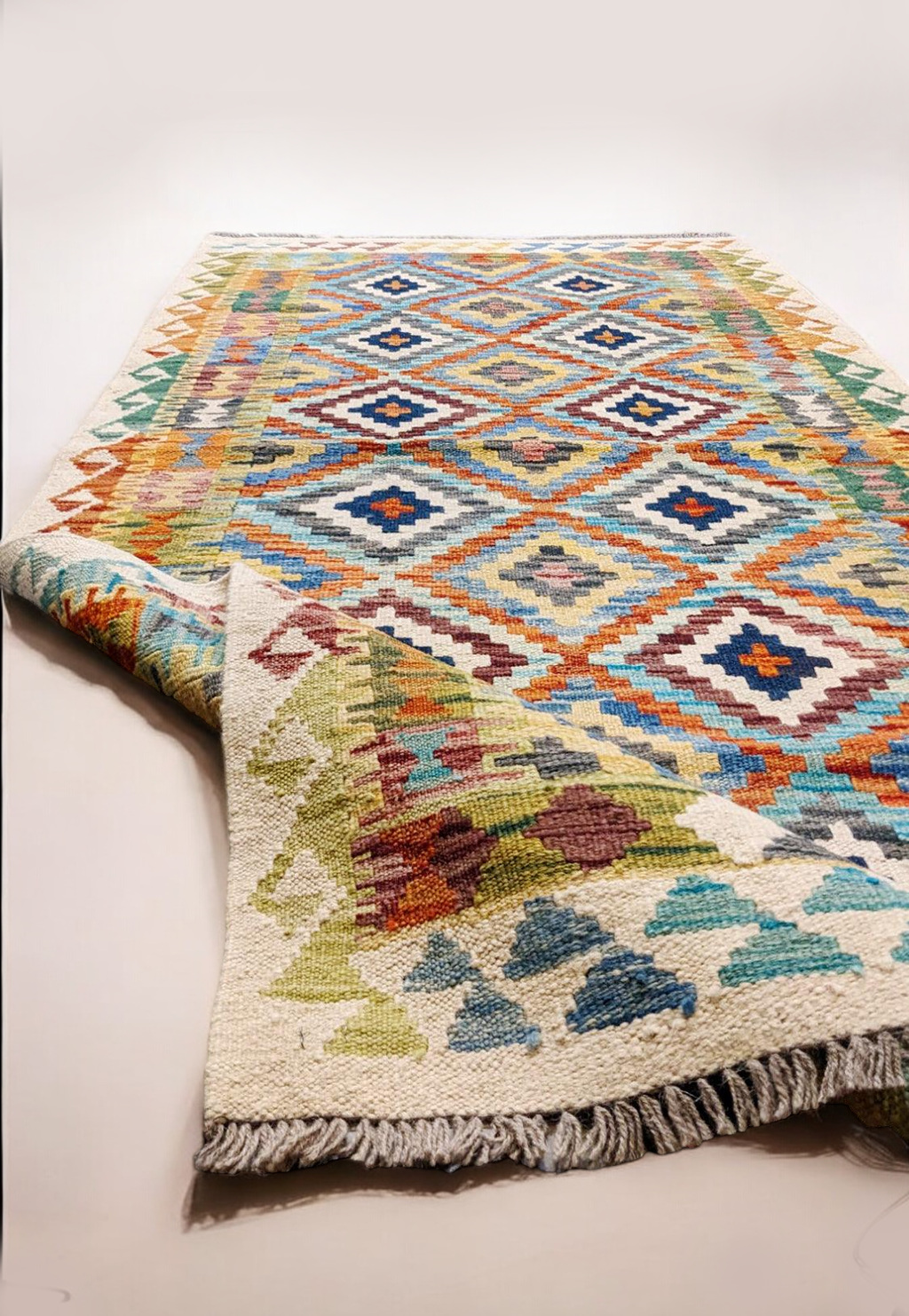 Maimana Afghanistan Kilim Rug - 193 x 84 cm - Handmade