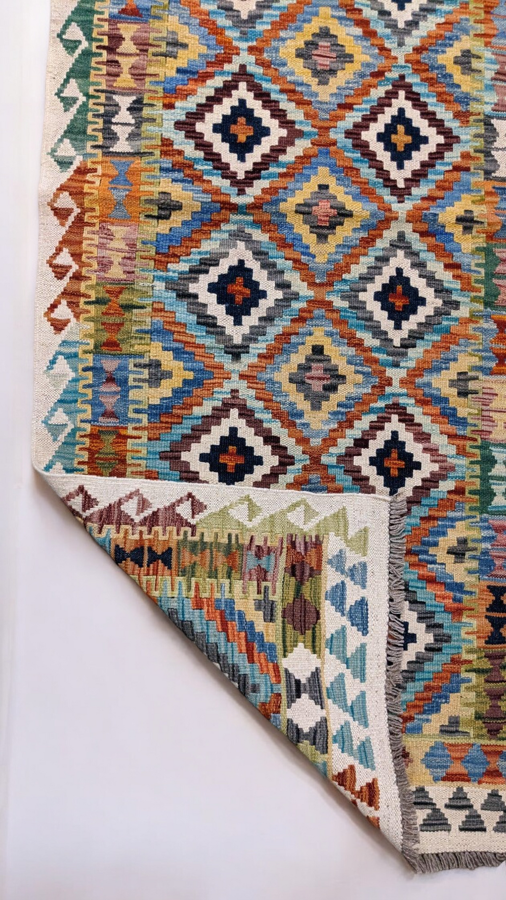 Maimana Afghanistan Kilim Rug - 193 x 84 cm - Handmade