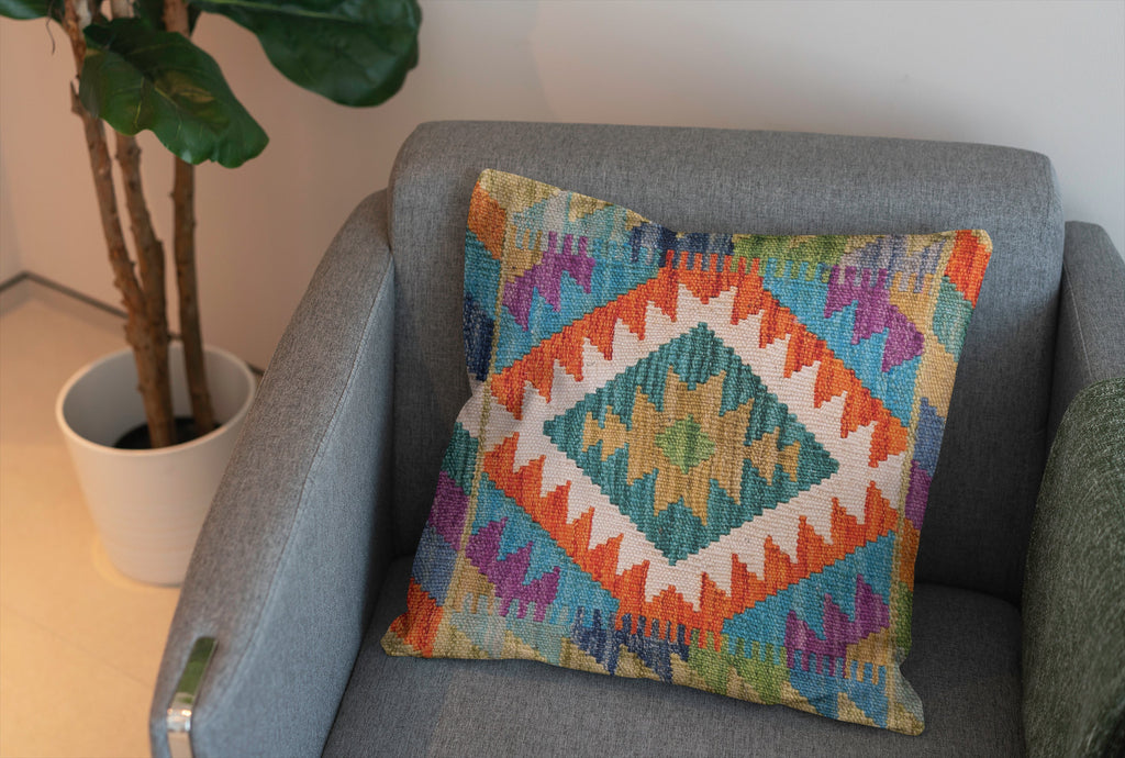 Afghan Kilim Cushion Cover - 45 x 45 cm - Handmade