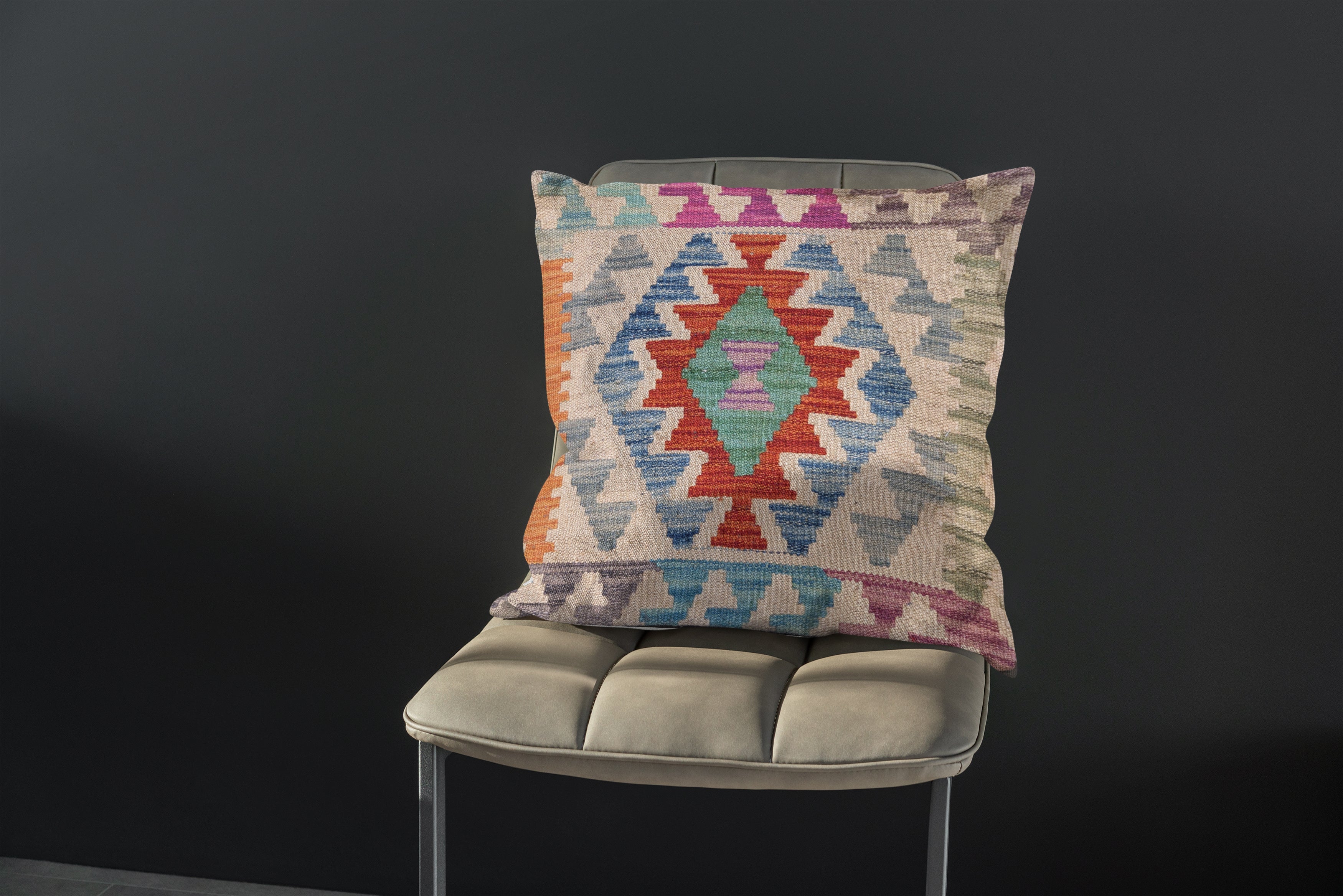 Afghan Kilim Cushion Cover - 45 x 45 cm - Handmade