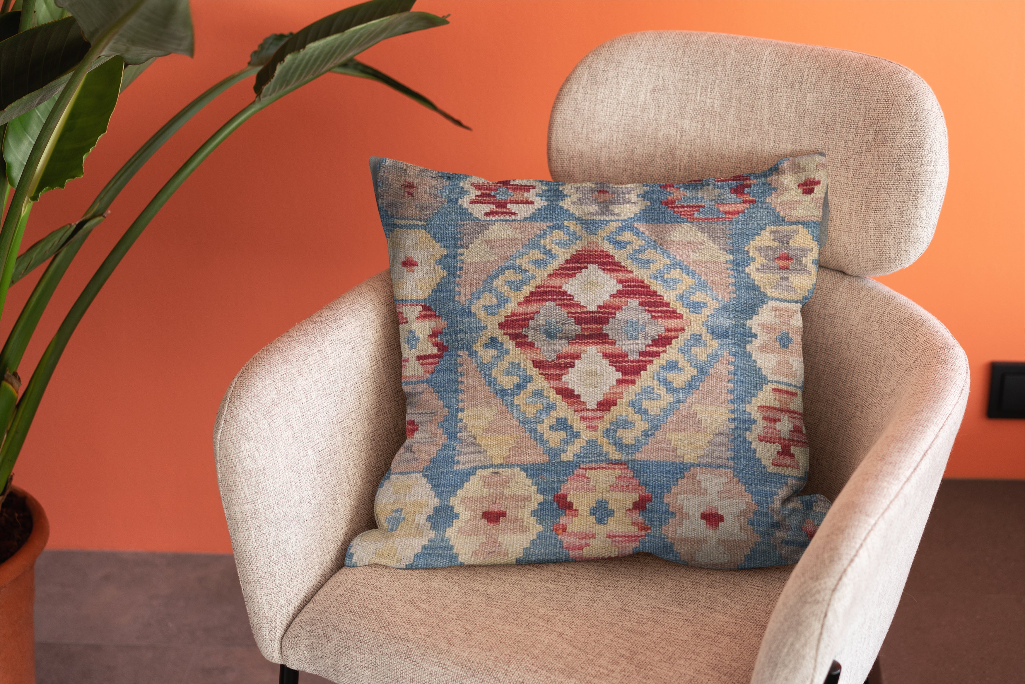 Afghan Kilim Cushion Cover - 45 x 45 cm - Handmade