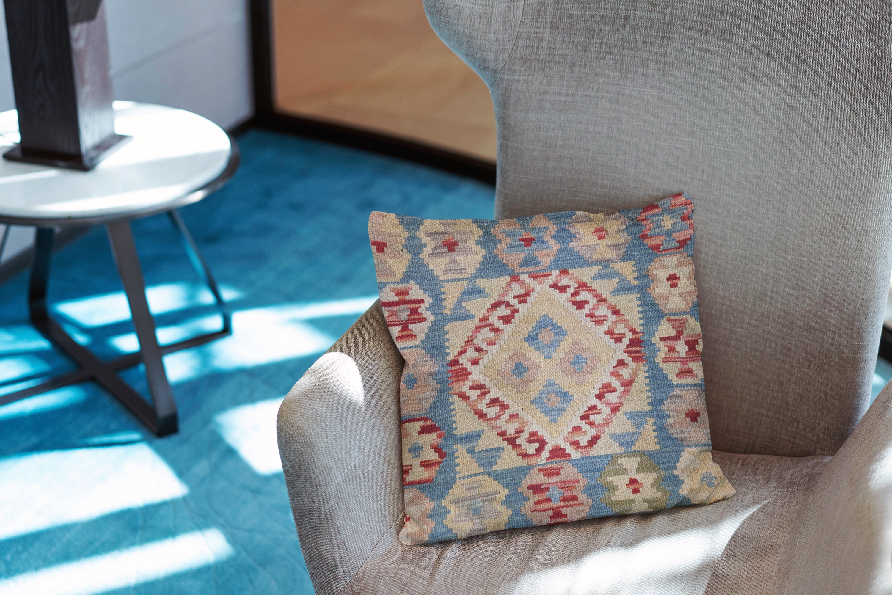 Afghan Kilim Cushion Cover - 45 x 45 cm - Handmade