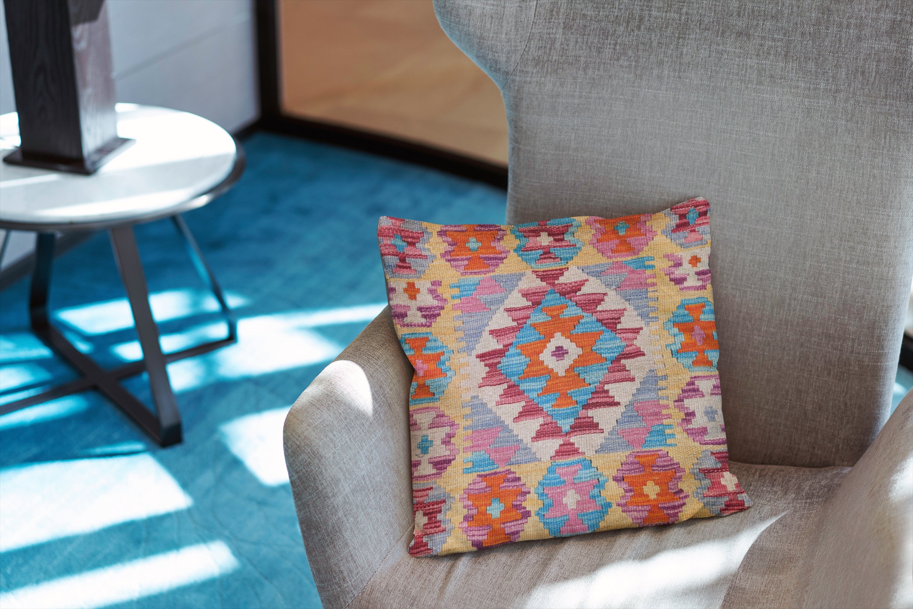 Afghan Kilim Cushion Cover - 45 x 45 cm - Handmade