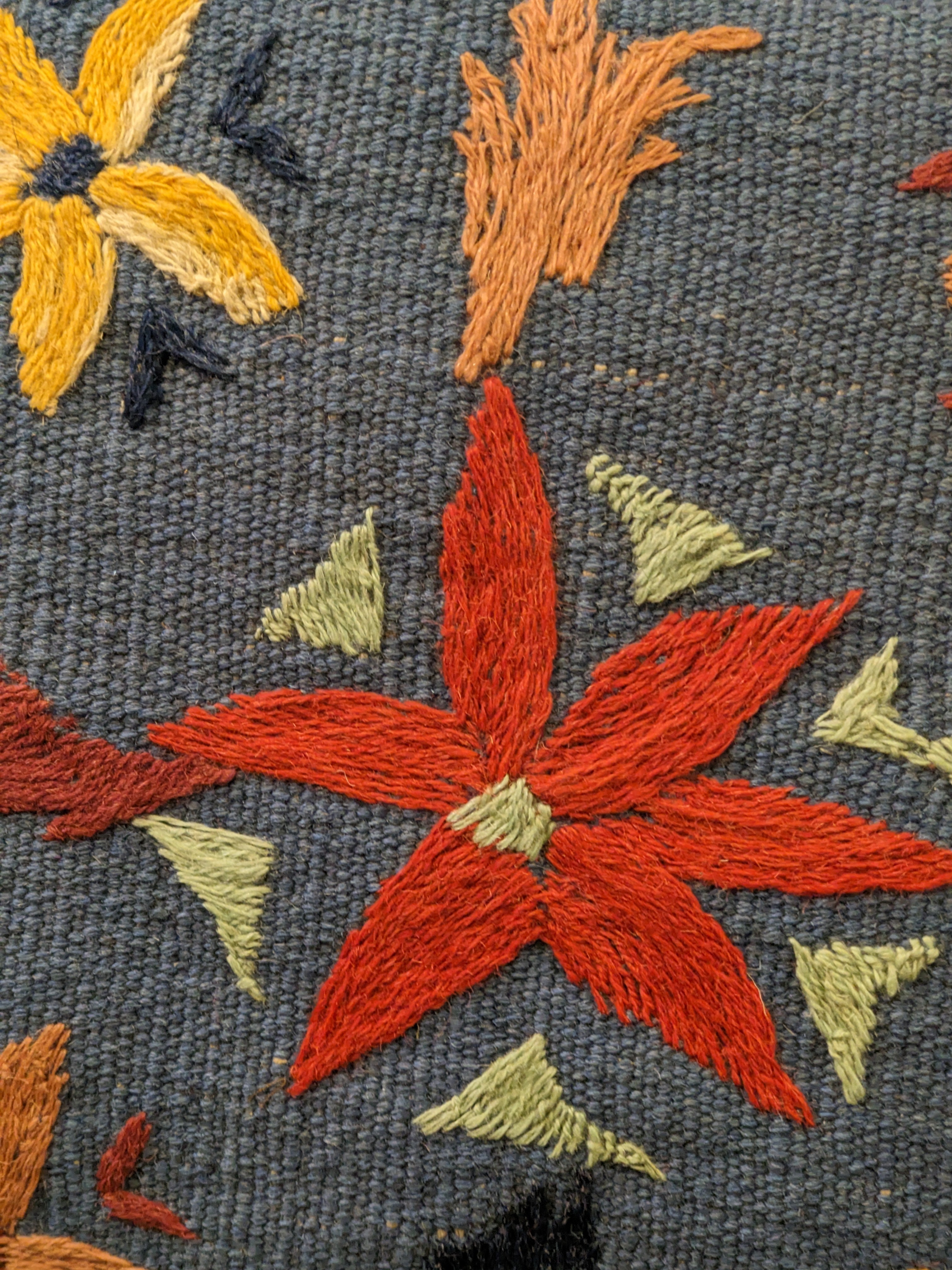 Suzani Hand Embroidered Cushion Cover - 45 x 45 cm - Handmade