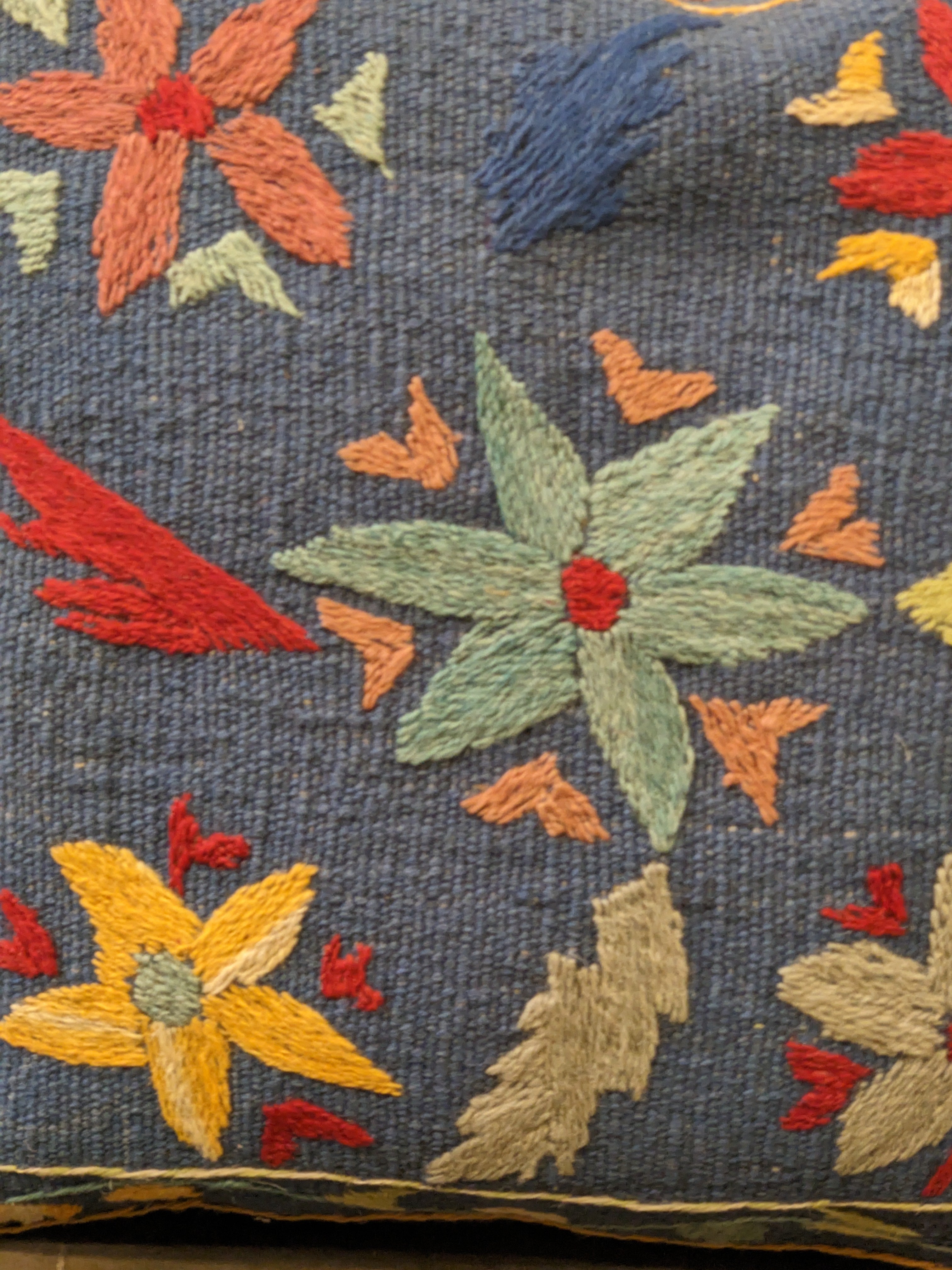 Suzani Hand Embroidered Cushion Cover - 45 x 45 cm - Handmade