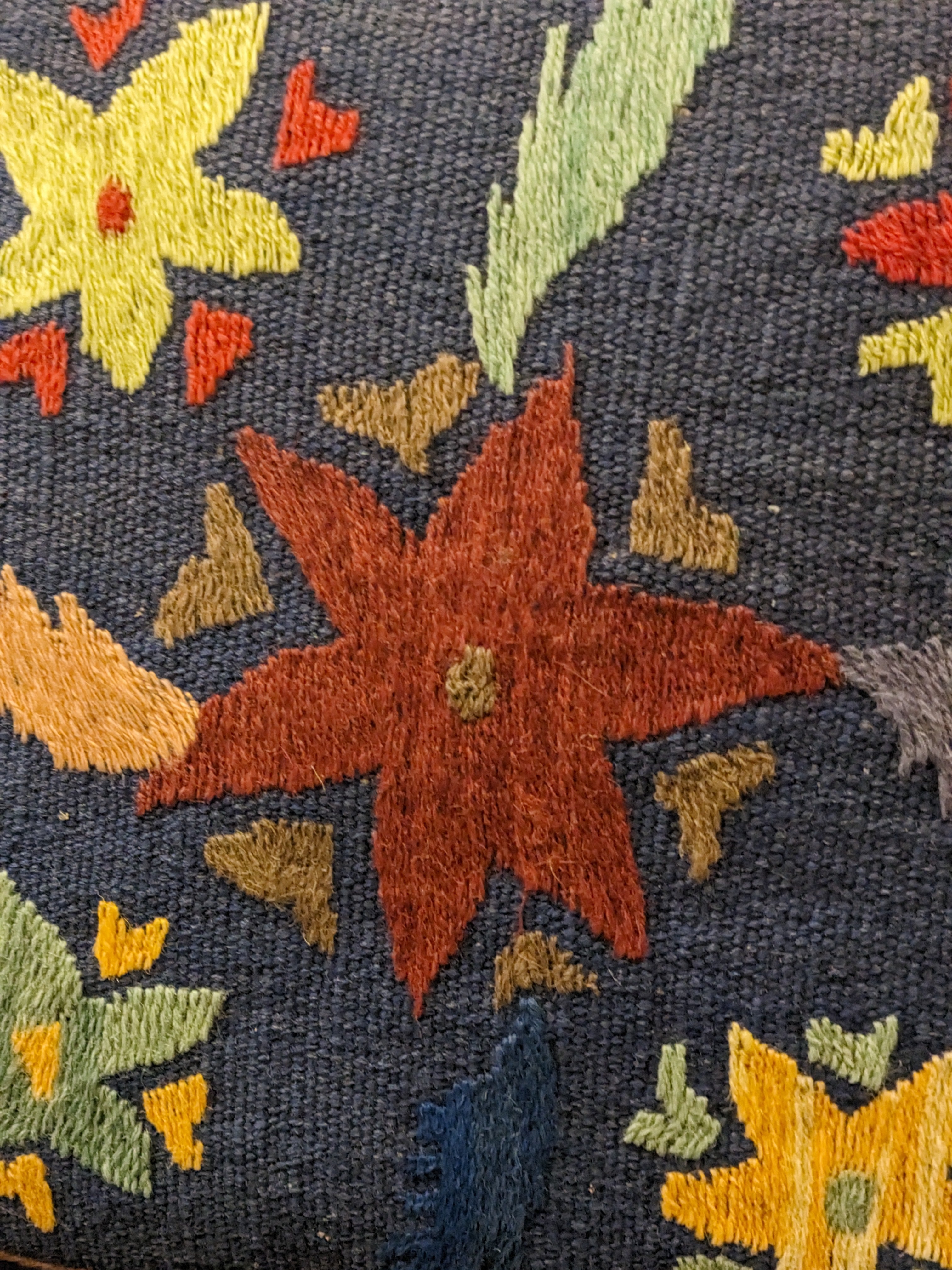 Suzani Hand Embroidered Cushion Cover - 45 x 45 cm - Handmade