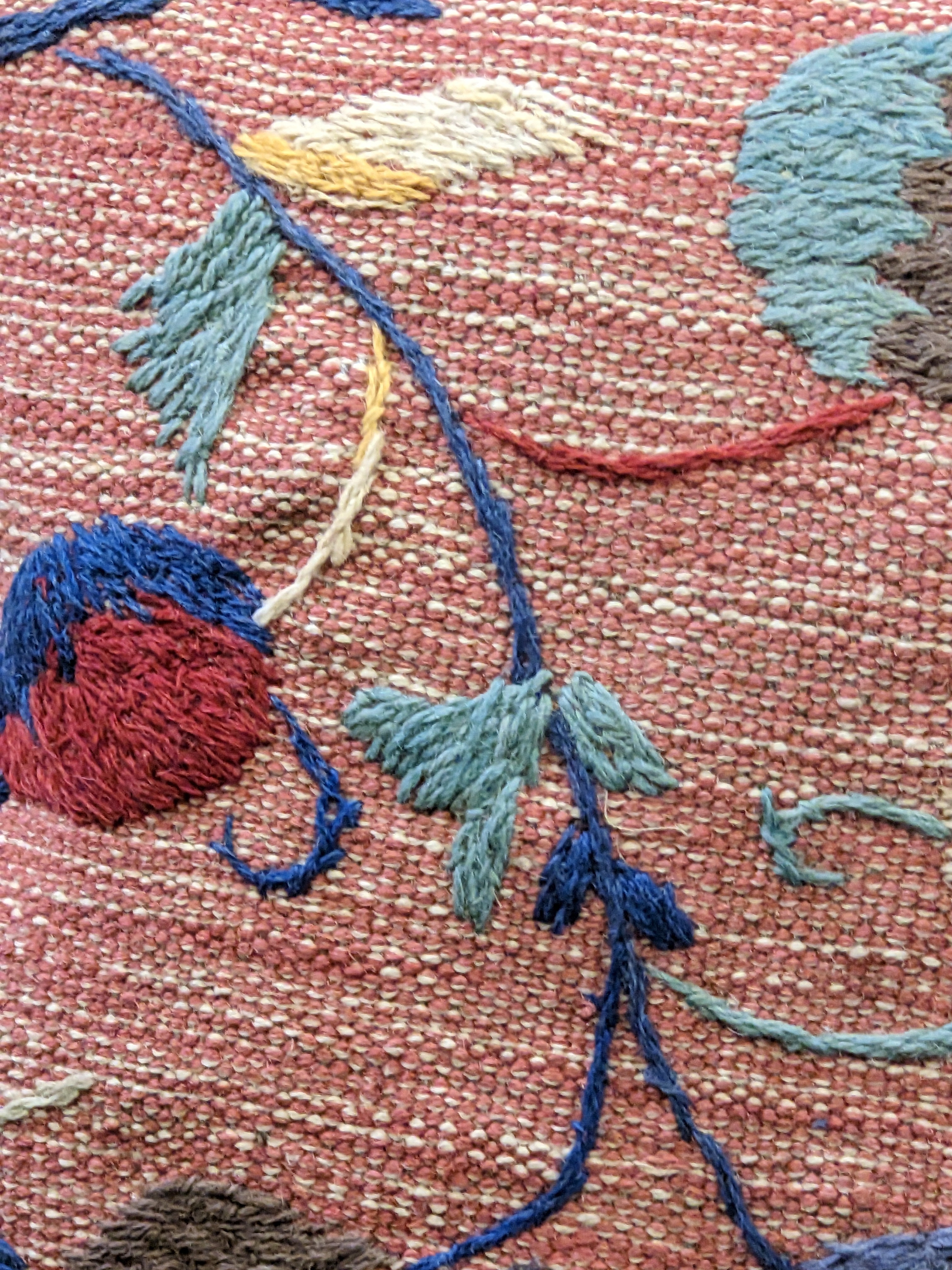 Suzani Hand Embroidered Cushion Cover - 45 x 45 cm - Handmade