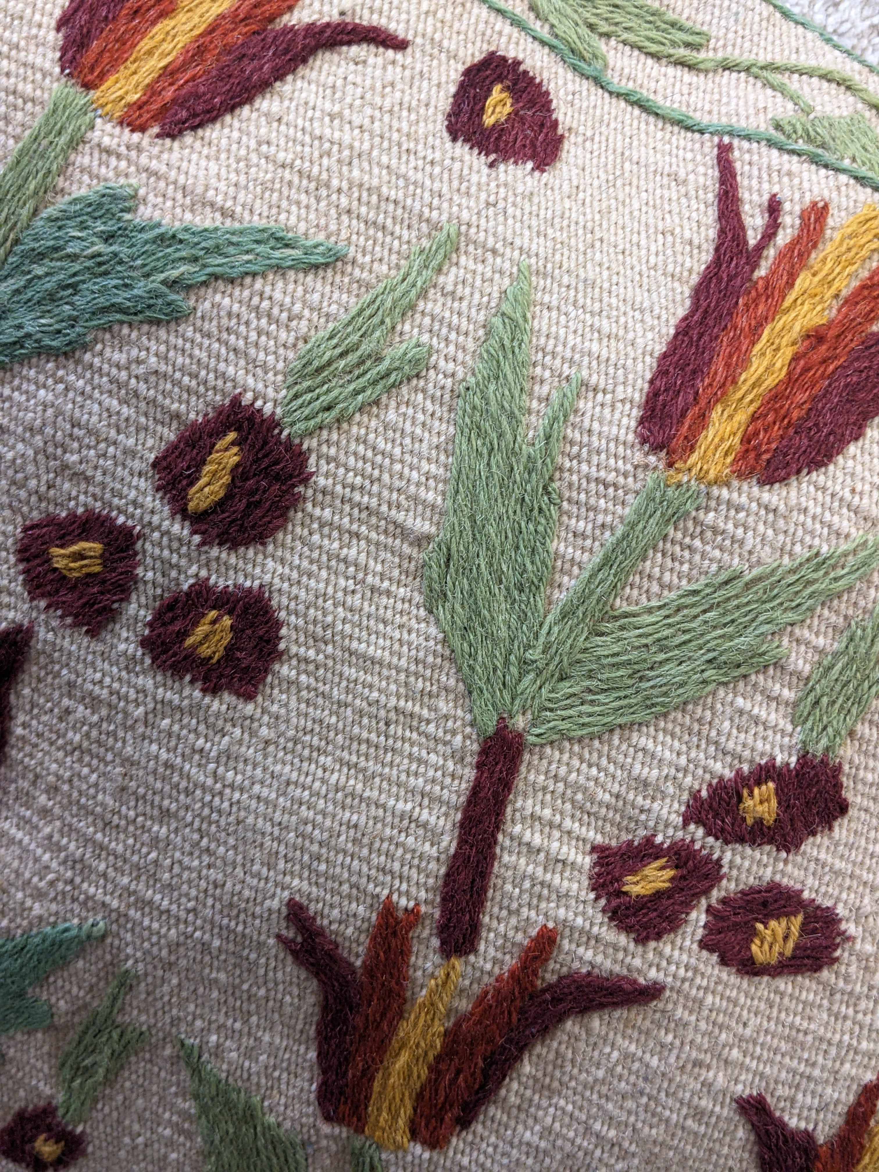 Suzani Hand Embroidered Cushion Cover - 45 x 45 cm - Handmade