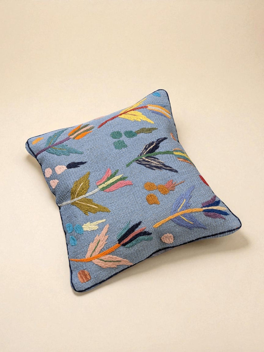 Suzani Hand Embroidered Cushion Cover - 45 x 45 cm - Handmade