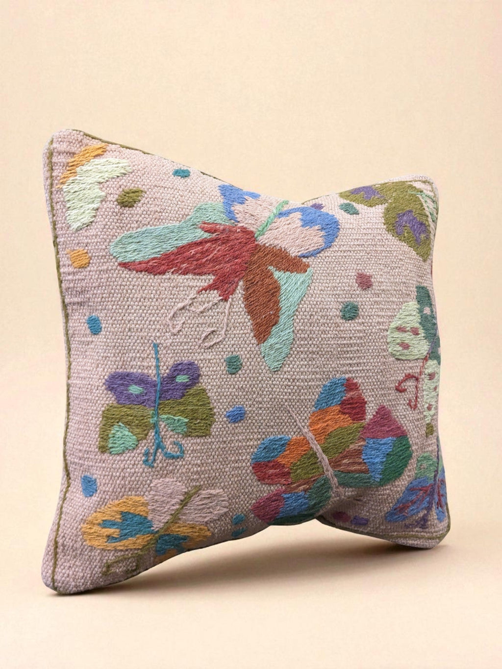 Suzani Hand Embroidered Cushion Cover - 45 x 45 cm - Handmade